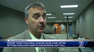 Driver takes plea deal in road rage case after hitting Papillion sanitation worker last fall