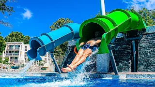 Extreme DROP Waterslide at Aquamania in Bulgaria