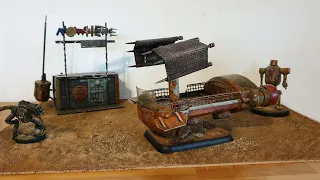 I build an Airship from scratch for my SciFi - Western Diorama - Timelapse