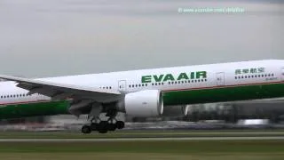 EVA Air B777-300ER landing at YVR - Vancouver Intl.