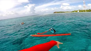 Taking a Fast Boat to Bodyboard an Outer Island in the Maldives