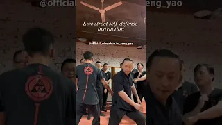 Live street self-defense instruction class with Master Tu Tengyao