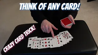 Crazy "THINK OF A CARD" Trick! Performance/Tutorial