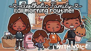 Aesthetic Family Fall Morning Routine!! 🦇 *with voice 🎙* Toca Boca Family Roleplay 🎃👻