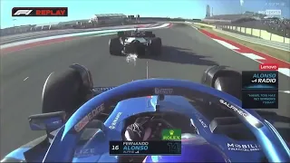 Fernando Alonso radio about Hamilton blocking him US GP 2022 FP2