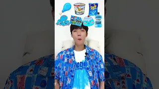 Random Blue food MUKBANG🥶 #shorts