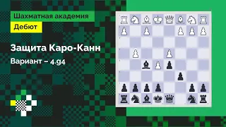 Защита Каро-Канн #7: Вариант – 4.g4 // Дебют