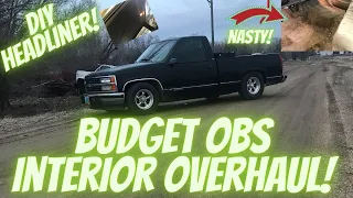 Budget Interior Transformation! 1992 Chevrolet Silverado! OBS Upgrades!