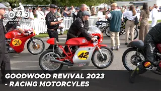 Goodwood Revival 2023 - racing motorcycles - off track footage