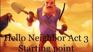 Hello Neighbor Act 3 Starting Point