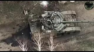 Смотрите как Джавелин сносит башку танка русни. Война РФ в Украине.