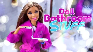 DIY - How to Make: Doll Bathroom Stuff | Electric Toothbrush | Tooth Paste Bath Tub & more