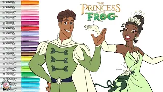 Disney Princess Tiana and Prince Naveen Coloring Book Pages The Princess and the Frog