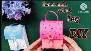 DIY home made school bag/home made school bag making/miniature bag@mscrazart895