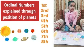 Ordinal Numbers explained through position of planets || Ordinal Numbers for Kids / Class 1 /2/3