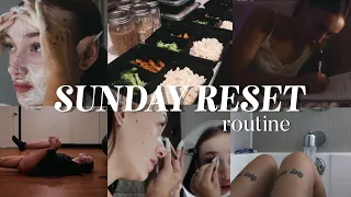 SUNDAY RESET ROUTINE | deep cleaning, meal prep, self care, work out, journaling, grocery shopping