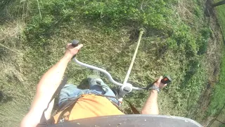 STIHL FS 490 C vs GO-PRO CAMERA top view of mowing with Oregon DUOLINE 3.0mm  Nylon Strimmer Line