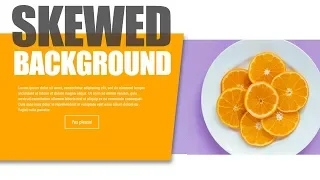Skewed Background Effect with Text using Html & css