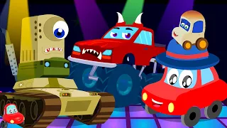 Monster Mashup Song + Car Cartoon , Vehicle Songs & Nursery Rhymes for Kids