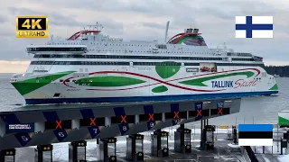 TALLINK MEGASTAR FERRY FROM HELSINKI TO TALLINN, ESTONIA - A Massive Floating Duty Free Store (4K)