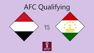Yemen vs Tajikistan - Asian Qualifying (Round 2 Group A)