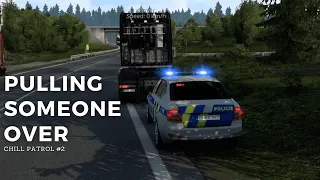 TruckersMP Game Moderator | Pulling Someone Over | Chill Police Patrol #2
