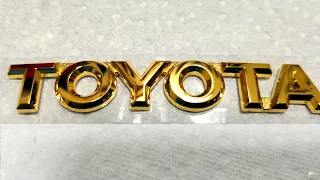 24K Gold Plating Car Emblems - Chrome Badges DIPPED IN REAL GOLD