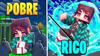 RICO VS POBRE DO TANJIRO no MINECRAFT! *Demon Slayer*