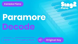 Paramore - Decode (Karaoke Piano)