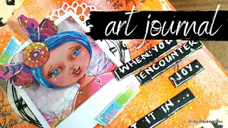 art journal | using Art By Marlene advent calendar