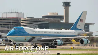 Air Force One Lands at Tampa International Airport KTPA - Up Close View