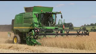 John Deere T560 HillMaster - Spelt harvest 2020