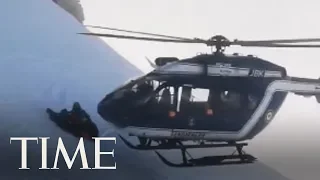 Footage Captures French Helicopter Pilot's Daring Rescue | TIME