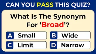 SYNONYMS QUIZ: CAN YOU SCORE 25/25?  #challenge 9