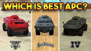 GTA 5 APC VS GTA 4 APC VS GTA SAN ANDREAS APC : WHICH IS BEST?