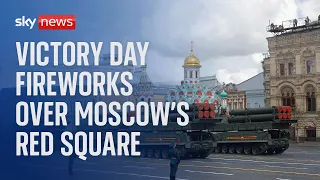 Fireworks over Red Square to mark Victory Day in Russia