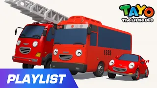 [Playlist] Team Red Car Song | Learn Colors Song | The Brave Cars | Tayo and Friends