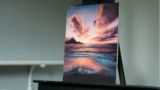 Sunset Beach Painting with Acrylics | Painting with Ryan