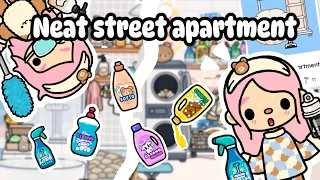 Neat street apartment🧼🧺🎤✨| review | toca life world