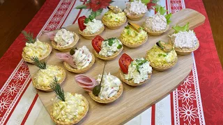 5 Рецептов Вкусных и Легких Начинок для Тарталеток на Праздничный Стол/Закуски в Тарталетках