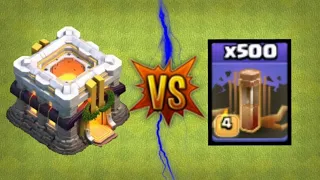 😨😨 COC private  server 500 earth spell attack 😨😨