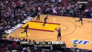 Dwyane Wade's Inbounds Violation - Bulls @ Heat 1/29/2012