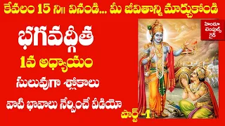 Bhagavad Gita 1st Chapter Learning Video Telugu Lyrics with Meaning #1 | Hindu Temples Guide