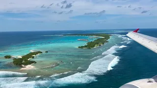 Landing on Gan Island, Maldives from Colombo, Sri Lanka | Sri Lankan A320