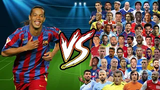 Ronaldinho VS 100 Player Football (Ronaldo-Messi-Neymar-Maradona-Ziedan-Haaland-Salah-Benzema-Vini)