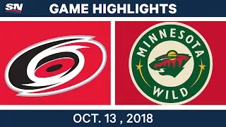 NHL Highlights | Hurricanes vs. Wild - Oct. 13, 2018