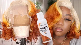 🔥🔥two toned fire bob🔥🔥 Toning and watercolor || adore ginger & copper brown || Superb Wigs