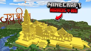 I Built Shree Ram Mandir In Minecraft Hardcore !