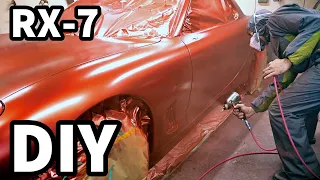 【全塗装】ズタボロボディを新色で塗ったら新車の仕上がりになった！【#50 Mazda RX-7 FD3Sレストア】