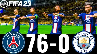 FIFA 23 - MESSI, RONALDO, MBAPPE, NEYMAR, ALL STARS - PSG 76-0 MAN CITY- UCL FINAL!